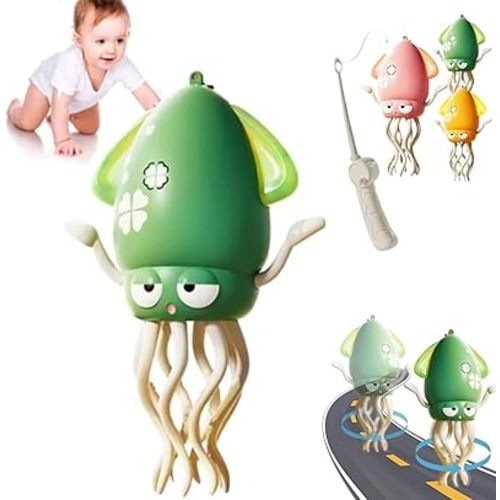 Sachie Dancing Octopus Baby Toy – Electric Crawling Octopus with Music & Lights, Rechargeable Sensory Toy for Infants & Toddlers, Fun Learning Gift for Boys & Girls(Green)