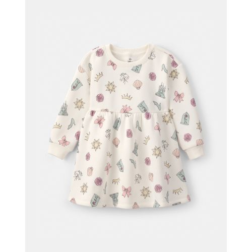 Toddler Girl Disney© Princess Icon Fleece Sweatshirt Dress - Cream - OshKosh B'gosh | Carter's
