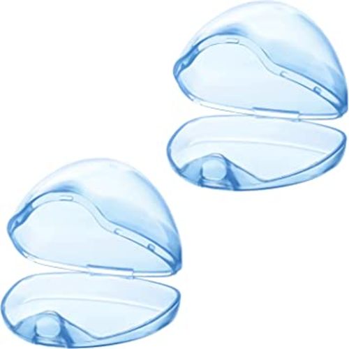 Accmor Pacifier Case, Pacifier Holder Case, Pacifier Container for Travel, BPA Free,Transparent Blue, 2 Pack