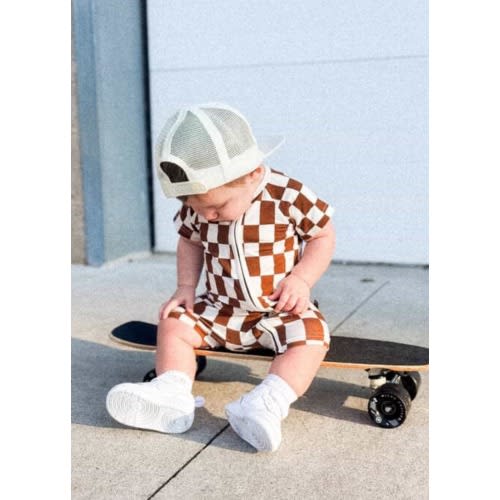 Checker Shorties Brown