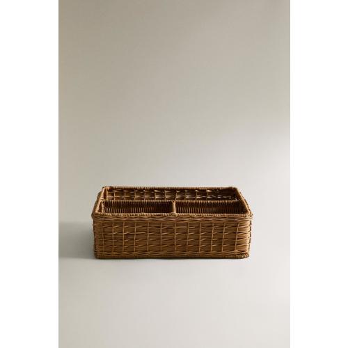 CHILDREN'S RATTAN ORGANIZER BASKET