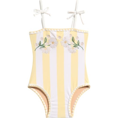 Kids' Embroidered Stripe One-Piece Swimsuit, 6-12M
