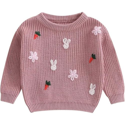 Infant Baby Boy Girl Oversized Knit Sweater Chunky Long Sleeve Pullover Sweater Shirts Warm Fall Winter Tops Clothes