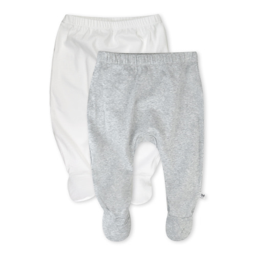 Honest Baby Clothing Organic Cotton Boy/Girl Footed Harem Pants, 2-Pack, Preemie-9 Months