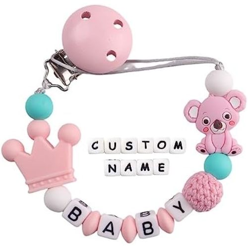 Personalized Pacifier Clip Customized Pacifier Clip with Custom Name Custom Pacifier Clip Holder with Name