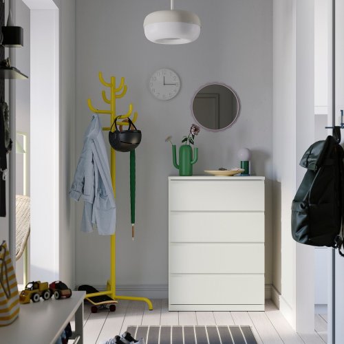 STORKLINTA 4-drawer dresser - white/anchor/unlock function 27 1/2x18 7/8x38 5/8 "