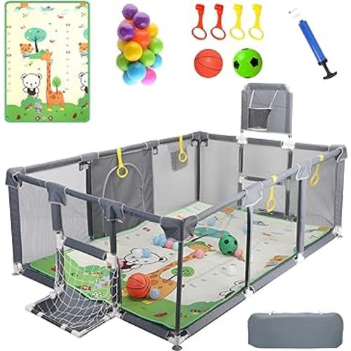 Upgrated Baby Playpen with Mat