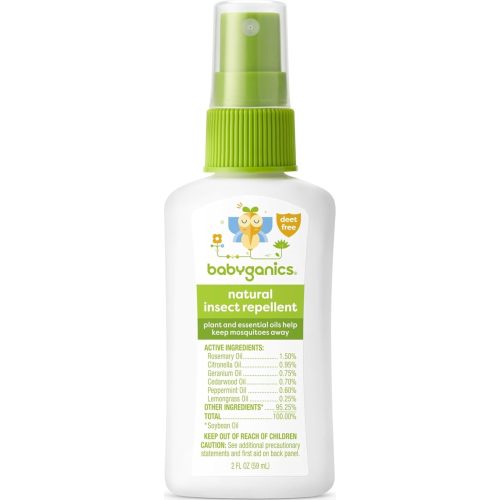 Babyganics Insect Spray, 2oz, 1 pack, Made with Plant and Essential Oils, Packaging May Vary