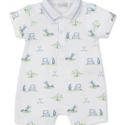 Fairway Foursome Blue Short Playsuit