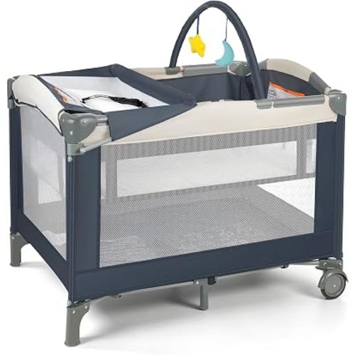 3-in-1 Pack and Play Playard with Bassinet & Changing Table