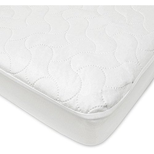 American Baby Company Waterproof Fitted Crib and Toddler Protective Mattress Pad Cover, White (1 Count), for Boys and Girls - Crib and Toddler (Fitted)