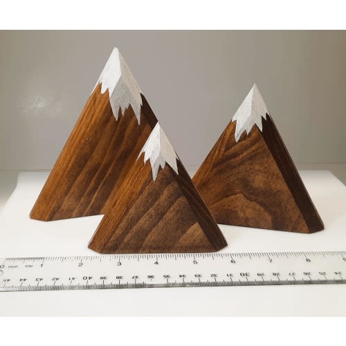 3 Pc. Mountains, Handmade Mountain Shelf Decor