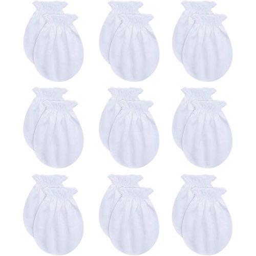 RATIVE Baby Mittens No Scratch Organic Cotton for Newborn 0-6 Months | Baby Essentials Must-Haves for Boys & Girls