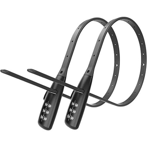 WARLION Zip Tie Lock - 3-Digit Adjustable Cable Lock, for Bike Rack Lock, Motorcycle Helmet, Skateboard, Skis, French Door, Stroller & Cabinet - Ideal for Lightweight Security (2 Pack)