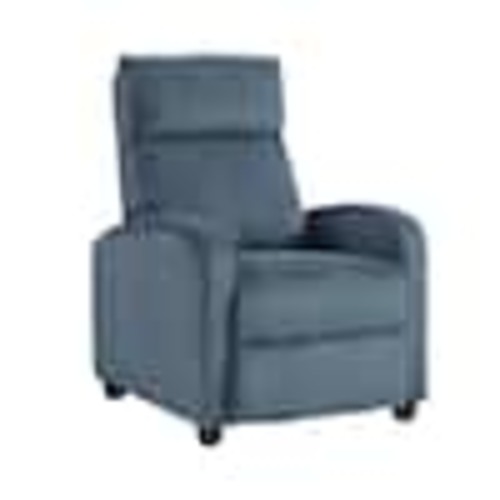 Lazzara Guthrie Midnight Blue Corduroy Manual Push Back Recliner 9588MDN-1PB