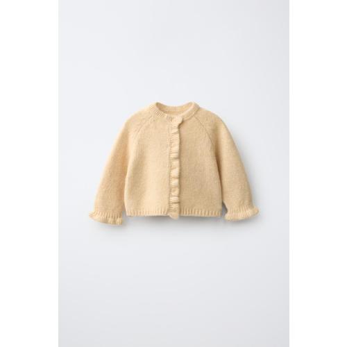 RUFFLE CARDIGAN - Vanilla | ZARA United States