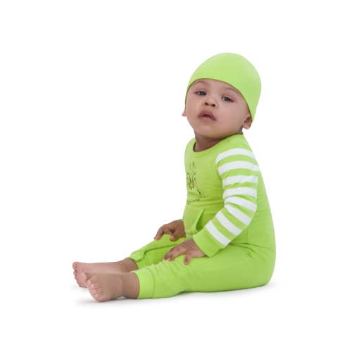 The Grinch Christmas Baby Green Coverall and Hat, Sizes 0/3M-24M