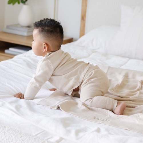 Saranoni HEIRLOOM COTTON KNIT SETS - 6-12 Months / Tan