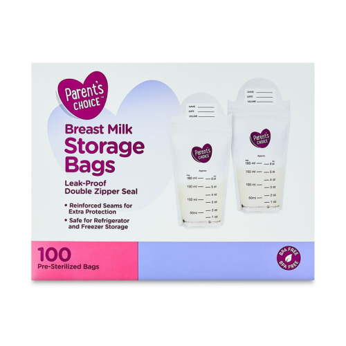 Parent’s Choice Breast Milk Storage Bags, 6 oz, 100 Count HSA/FSA Eligible