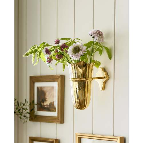 Theresa Wall Mounted Solid Brass Vase – Magnolia