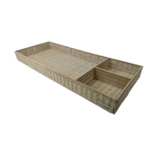 LELLOBABY™ X Hampton BABY- Rattan Wicker Changing Tray Premier Plus+