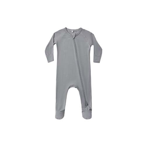 Quincy Mae - Bamboo Zip Footie - Slate