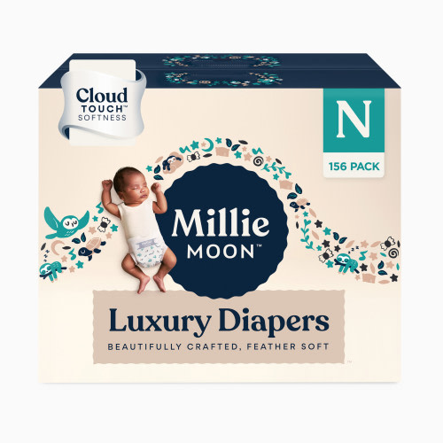 Millie Moon Luxury Diapers - Newborn, 156 Count