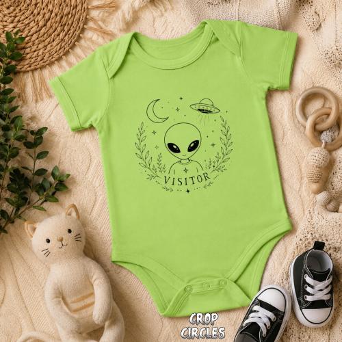 UFO Baby Shower Gift | Alien Baby Bodysuit| Cute Alien Baby Bodysuit| Indie Baby Clothes | Sci Fi Nursery Outfit