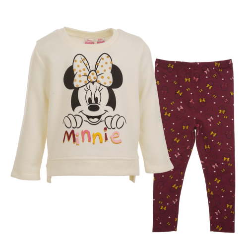 Disney Minnie Mouse Toddler Girls Fleece Sweatshirt and Leggings Outfit Set Infant to Little Kid