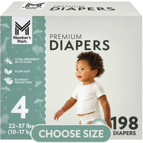Member's Mark Premium Baby Diapers, Sizes Newborn - 8 - Samsclub.com