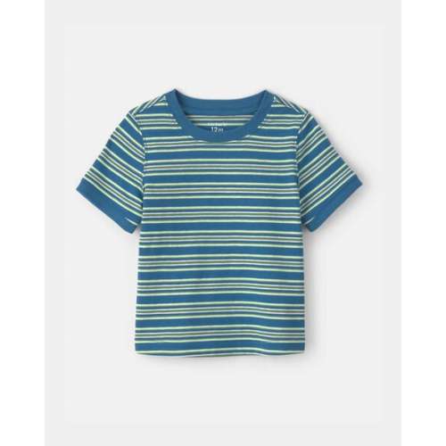 Baby Boy Striped Short-Sleeve T-Shirt - Blue/Green | Carter's