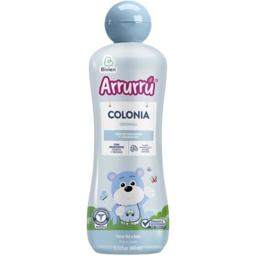 Colonia Arrurru para Bebes – 400ml (13.52 fl oz) (400ml (13.52oz), Azul (Blue))