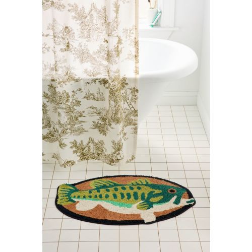 Bass Plaque Oval Tufted Bath Mat