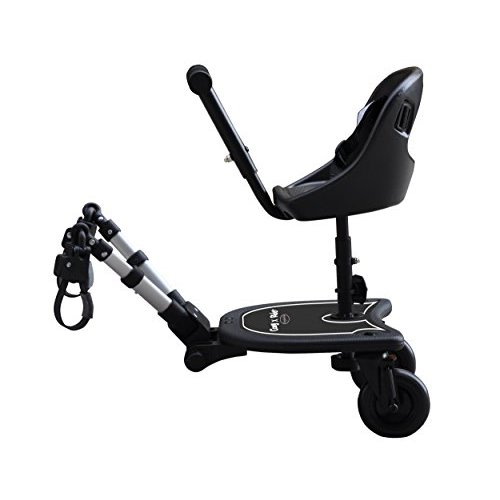 Englacha 2-in-1 Cozy X Rider, Black - Child Rider Stroller Attachment with Saddle Seat and Standing Platform - Universal Fit for Most Prams - Quick and Easy to Use - Designed for Safety