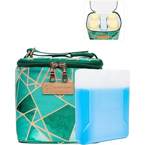 Cold Gold Breastmilk Cooler Bag with Safety Tested Ice Pack – Insulated Milk Storage for Work, Travel & Daycare – Fits Bottles & Parts – Durable, Washable, Cooler for Moms (Limited Edition Mosaic)