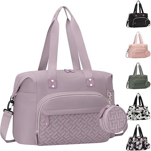 Small-Medium Diaper Bag Tote with Pacifier Case, Purple