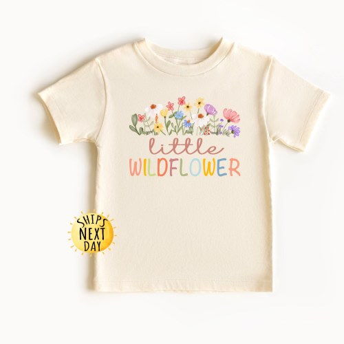 Little Wildflower Shirt, Boho Baby Clothes, Flower Lover Toddler Gift
