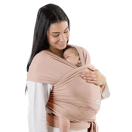 Comfy Cubs Baby Wrap Carrier - Soft & Secure Fit Cotton Blend Baby Carrier Newborn to Toddler - Hands-Free & Lightweight Infant Wrap - Adjustable, One Size Fits All Toddler Sling - Mauve