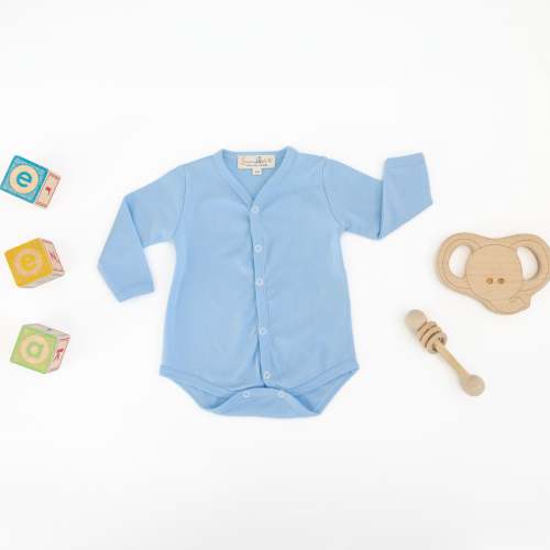 Luna & Arlo Basics Long Sleeve Bodysuit - Sky