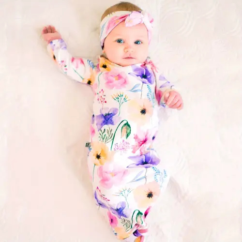 Newborn Baby Supplies Baby Sleeping Bag Headband Set Spring Summer Baby Pajamas Anti Kick Quilt Surprise Swaddle