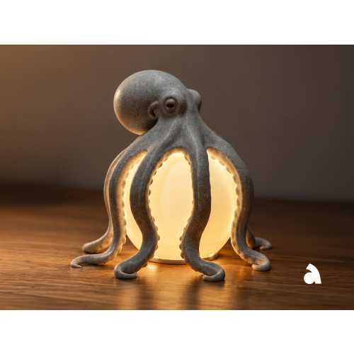 Octopus Lamp LED Night Light | Ocean Decor Table Lamp | Coastal Bedroom Ambient Lighting | Desk Lamp Gift