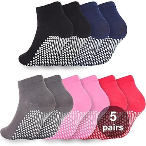 Grip Socks for Women & Men- Non Slip Sticky Grippy Socks Woman Gripper Slipper Sock for Hospital Yoga Pilates