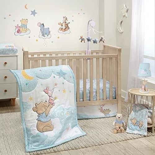 Bedtime Originals Starlight Pooh 3-Piece Crib Bedding Set - Blue, Animals