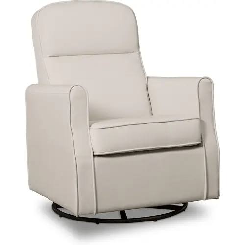 Delta Children Blair Slim Nursery Glider Swivel Rocker Chair, Cream