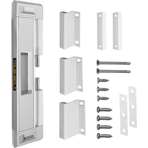 TOUGHBOLT Sliding Door Lock – Double Deadbolt Security – Child Safety – 3-Receiver Latches for Home, Airbnb, Rentals - Installation Required