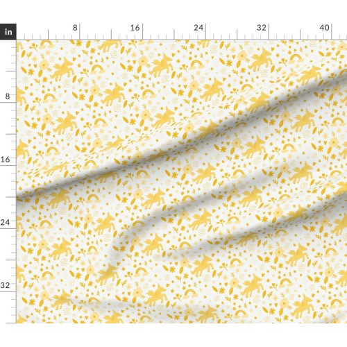 Fabric in newborn baby unicorn fabric yellow orange pjs wallpaper