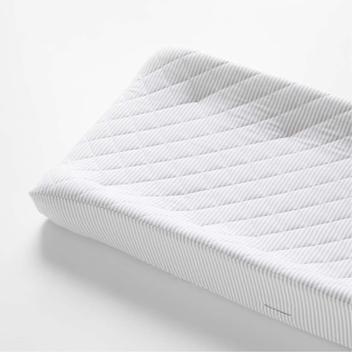 Comfy Tee Whisper Stripe Grey 100% Organic Cotton Jersey Baby Changing Pad Cover