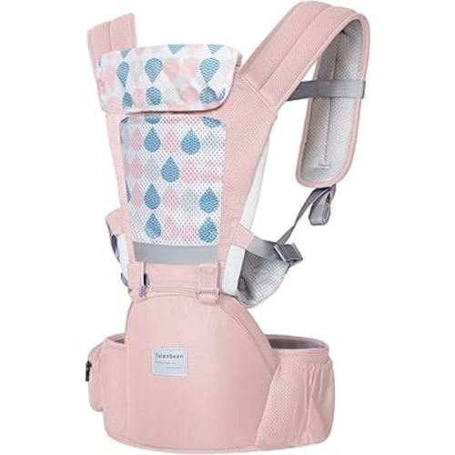Baby Carrier 6-in-1 Newborn to Toddler, Baby Carrier with Hip Seat Lumbar Support 7-41 lbs, Baby Soft Carrier for All Seasons & Positions, Adjustable Size for Shopping Hiking Travelling