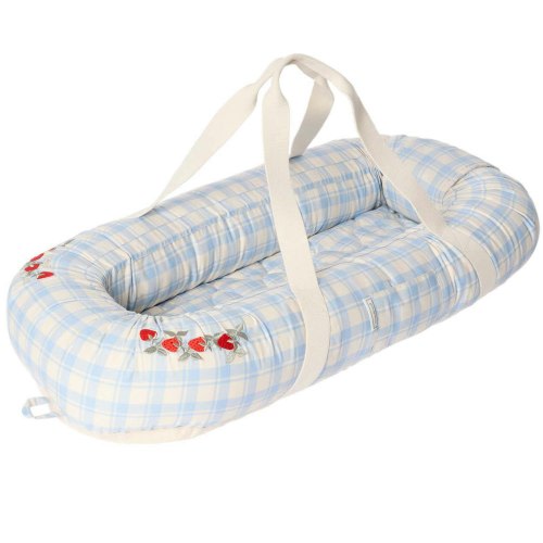 Plaid Sky Blue Baby Nest from Garbo & Friends | RoyalDesign