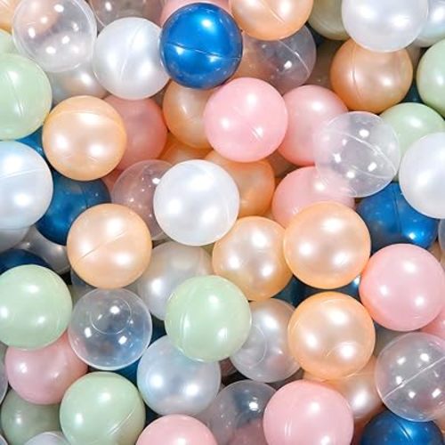 STARBOLO Ball Pit Balls for Toddlers Pack of 100 200 50 - BPA&Phthalate Free Non-Toxic Crush Proof Soft Plastic Balls for 1-5Years Old Toddlers Girl Kids Birthday Pool Playpen Tent Party